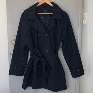 Jones New York Women's Dark Blue Trench Coat